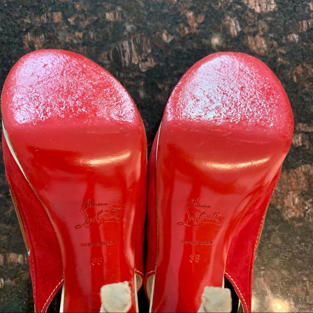 ✨SOLD✨Christian Louboutin Jefferson Peeptoe 140mm - Picture 9 of 11